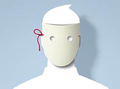 Illustration of a face with mask 
